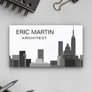 Carte De Visite Architecture moderne New York Skyline Grey