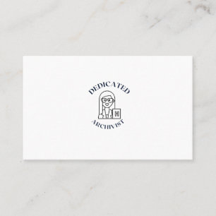 CARTE DE VISITE ARCHIVISTE DÉDIÉ