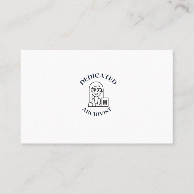 CARTE DE VISITE ARCHIVISTE DÉDIÉ (Devant)