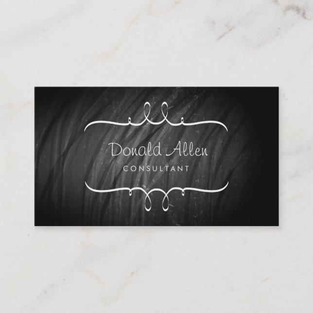 Carte De Visite Ardoise Retro de tableau Chalboard Professional Co (Devant)