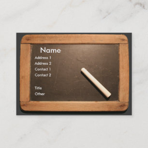 Carte De Visite Ardoise vintage d'école d'Ardoise avec les