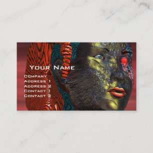 Carte De Visite ARES CYBORG, Jaune rouge