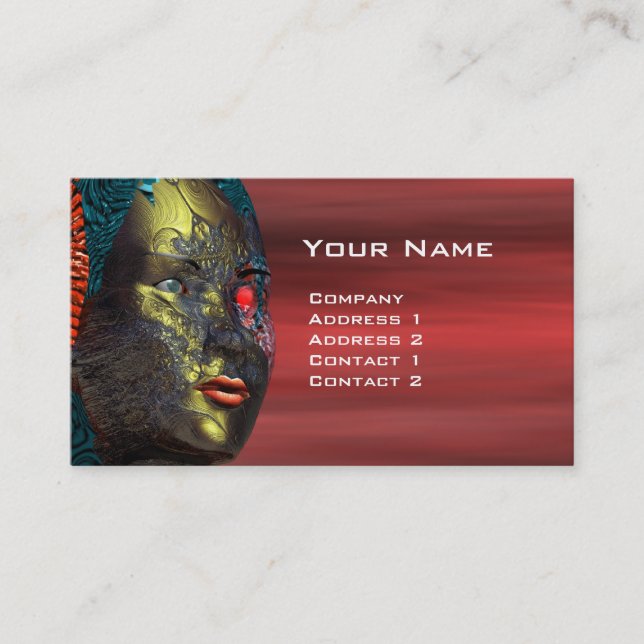 Carte De Visite ARES CYBORG Science fiction, Jaune rouge (Devant)