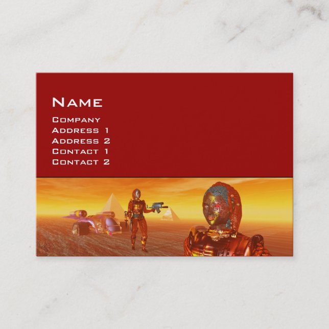 CARTE DE VISITE ARES DANS LE DÉSERT D'HYPERION (Devant)