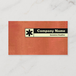 Carte De Visite Arête étiquetée - Terracotta peinte