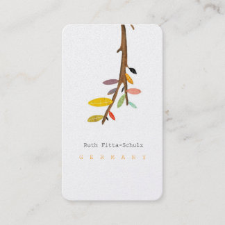 Carte de visite argent arbre
