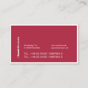 Carte De Visite Argent ! Bordeaux et Typographie, élégant, audacie