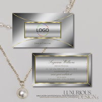 Argent de luxe avec Décor et Logo Or Lumineux