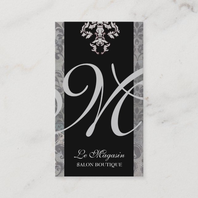 Carte De Visite argent du monogramme 311-Marley (Devant)
