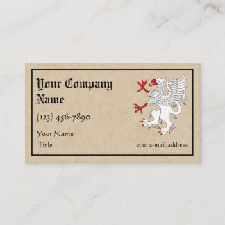 Carte De Visite Argent Griffin Rampant