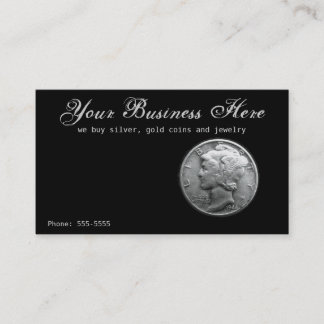 Carte De Visite Argent Mercury Dime Acheter Vendre Pièces Métal pr