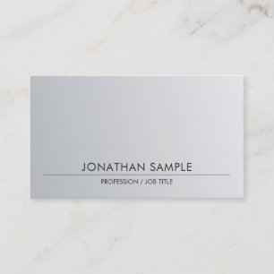 Carte De Visite Argent Sophistiqué Design élégant tendance