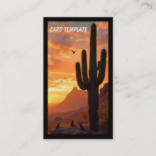 Carte de visite Arizona Désert Sud-Ouest Coucher d