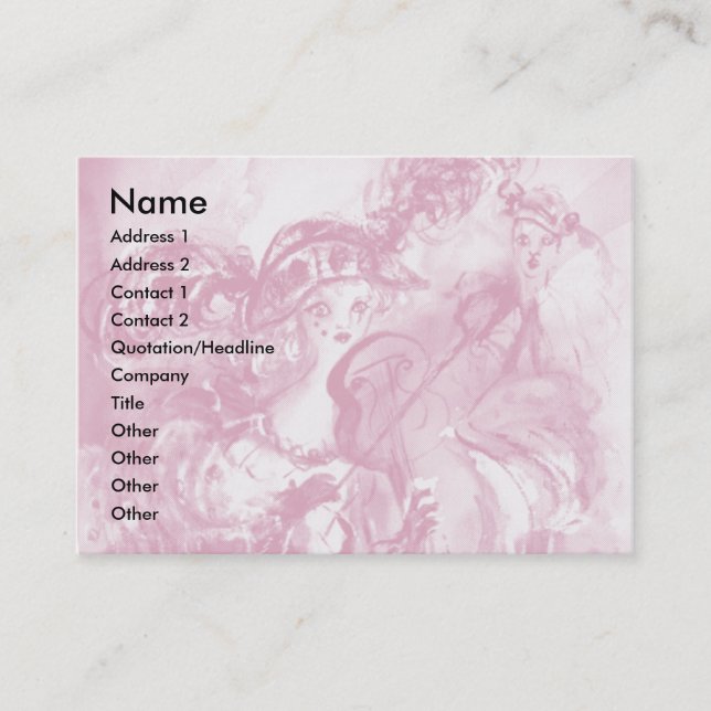 Carte De Visite ARLECCHINA VIOLINIST, Violon, Musique, Artiste de  (Devant)