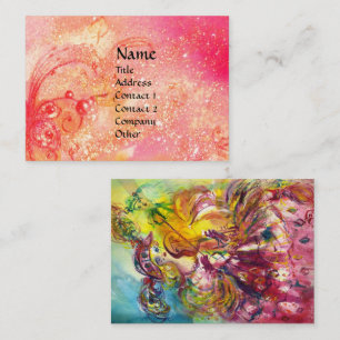 Carte De Visite ARLECCHINE ET CAT, Violon, Musique, Artiste de thé