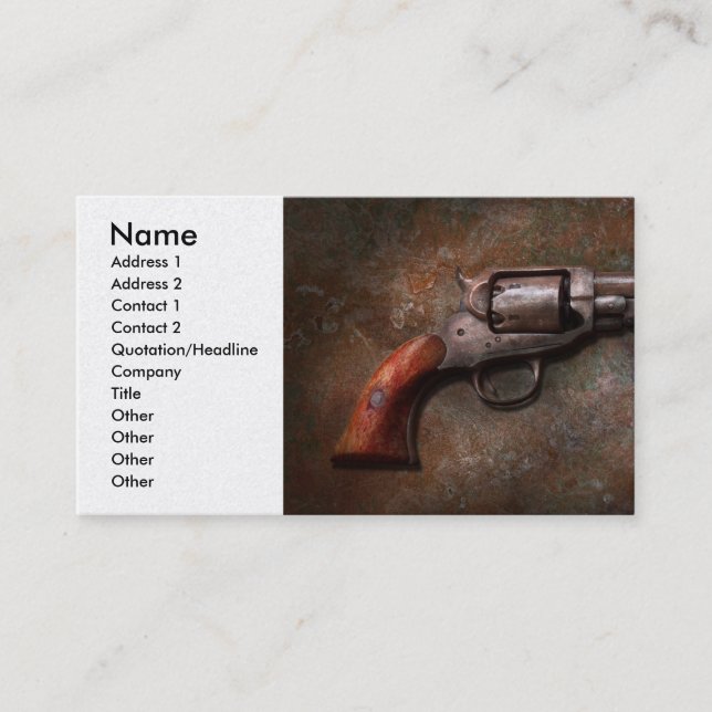 Carte De Visite Arme à feu - Police - Danse pour moi (Devant)