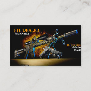 Carte de visite Armes à feu Fire
