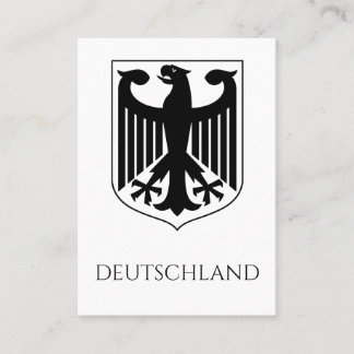 Carte De Visite Armoiries allemandes Deutschland noir et blanc