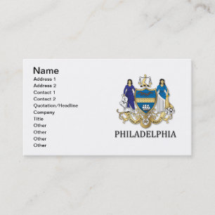 Carte De Visite Armoiries de la ville de Philadelphie