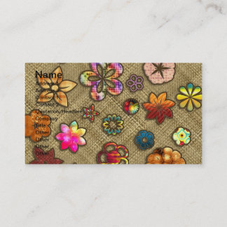 Carte De Visite armure de panier psychédélique de fleur