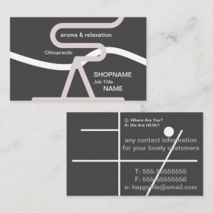 Carte De Visite Aroma/Massage/Thérapie/Carte de visite chiropratiq