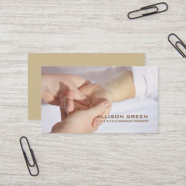 Carte De Visite Aromathérapie Acupression Masso-thérapeute (Devant/Arrière en situation)