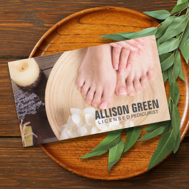 Carte De Visite Aromathérapie Manicuriste Pedicurist Pedicure Salo (Aromatherapy Manicurist Pedicurist Pedicure Salon Business Card)