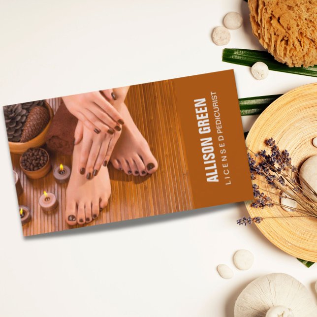 Carte De Visite Aromathérapie Manicuriste Pedicurist Pedicure Salo (Aromatherapy Manicurist Pedicurist Pedicure Salon Business Card)