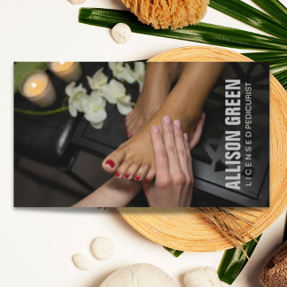 Carte De Visite Aromathérapie Pédicure Salon manicuriste pédicuris