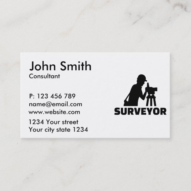 Carte De Visite Arpenteur (Devant)
