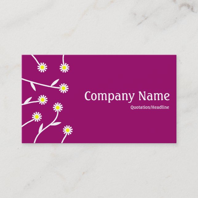 Carte De Visite Arrangement de fleurs - Vin 990066 (Devant)