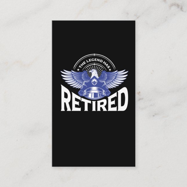 Carte De Visite Arrestation de l'officier de police retraité (Devant)