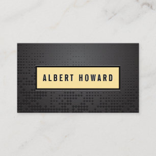 Carte De Visite Arrière - plan Abstrait en métal noir