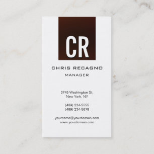 Carte de visite Arrière - plan blanc rouge brun ve