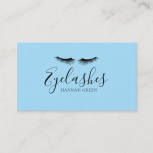 Carte De Visite Arrière - plan bleu Black Eyelashes