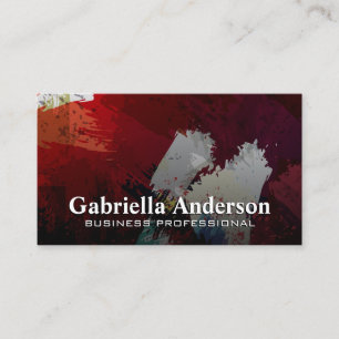 Carte De Visite Arrière - plan brossé artistique