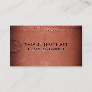 Carte De Visite Arrière - plan Brown de sangle en cuir