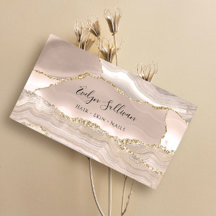 carte de visite arrière - plan d'agate d'ivoire