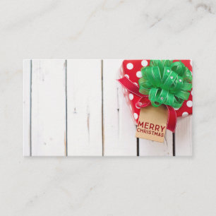Carte De Visite Arrière - plan de cadeau de Noël