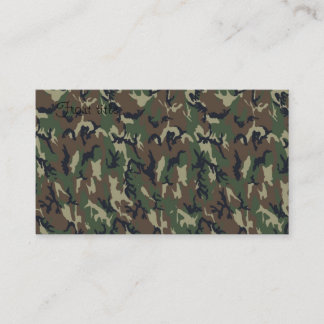 Carte De Visite Arrière - plan de Camouflage de forêt militaire