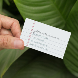 Carte De Visite Arrière - plan de Carnet de page papier personnali