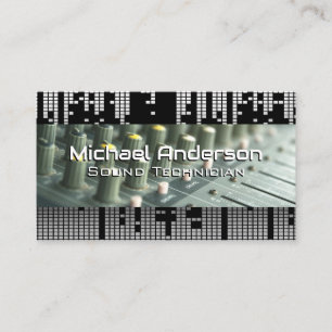 Carte De Visite Arrière - plan de la barre de son Pixel   Mixeur a