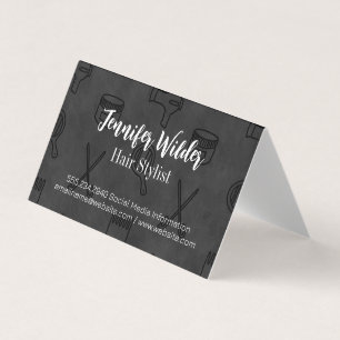 Carte De Visite Arrière - plan de liste de cheveux