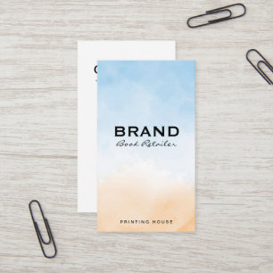 Carte De Visite Arrière - plan de mélange de texture bleu orange