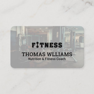 Carte De Visite Arrière - plan de salle de fitness Formateur per