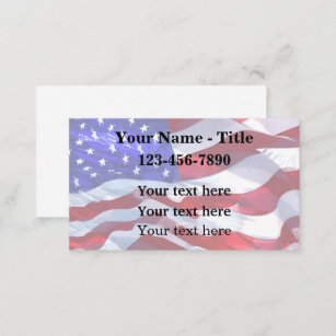 Carte De Visite Arrière - plan du drapeau patriotique américain
