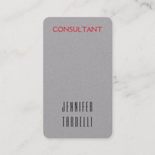 Carte De Visite Arrière - plan gris minimaliste moderne Élégant