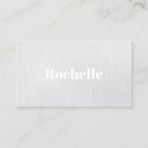 Carte De Visite Arrière - plan minimaliste moderne de lin gris