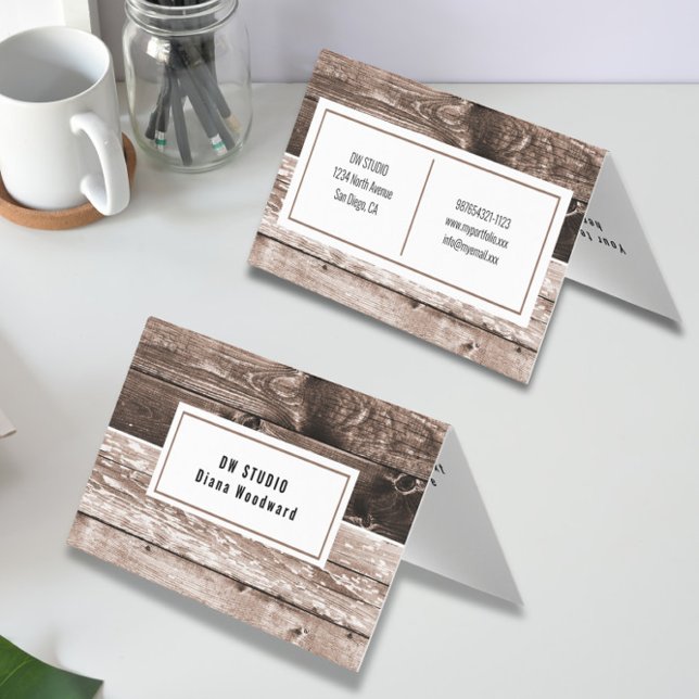 Carte de visite Arrière - plan moderne Brown en bo (Créateur téléchargé)