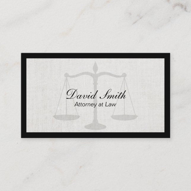 Carte De Visite Arrière - plan noir de toile de frontière d'avocat (Devant)